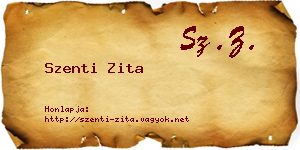 Szenti Zita névjegykártya